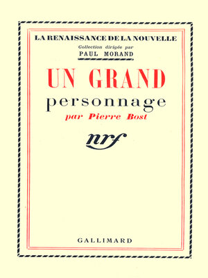 cover image of Un grand personnage